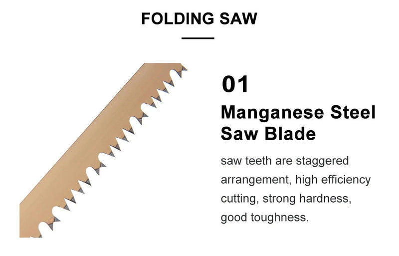 Close-up of the staggered teeth of the manganese steel blade
