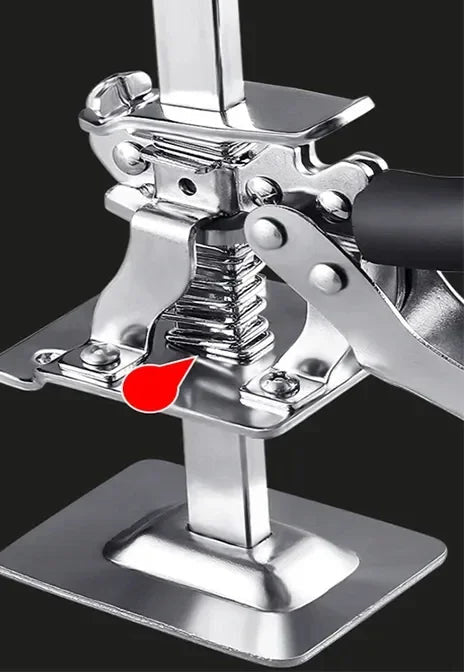 Close-up of the compression spring and the sprung foot plate inside the lifter
