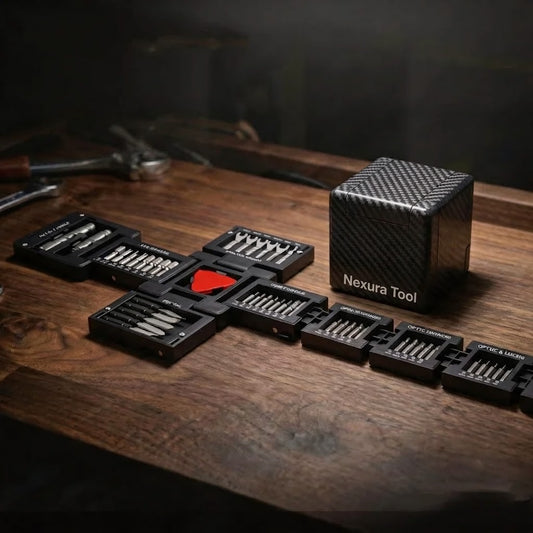 55-in-1 Precision Screwdriver Cube — 36 Bits, Mini Wrenches and Pry Tools in a Fold-Out Case
