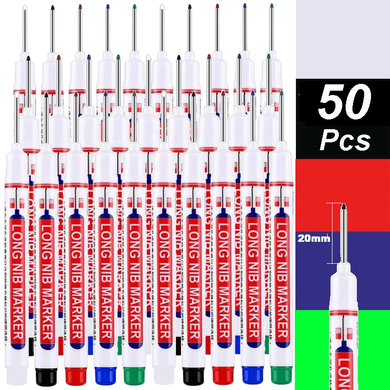 Set of 50 deep hole markers in five colors