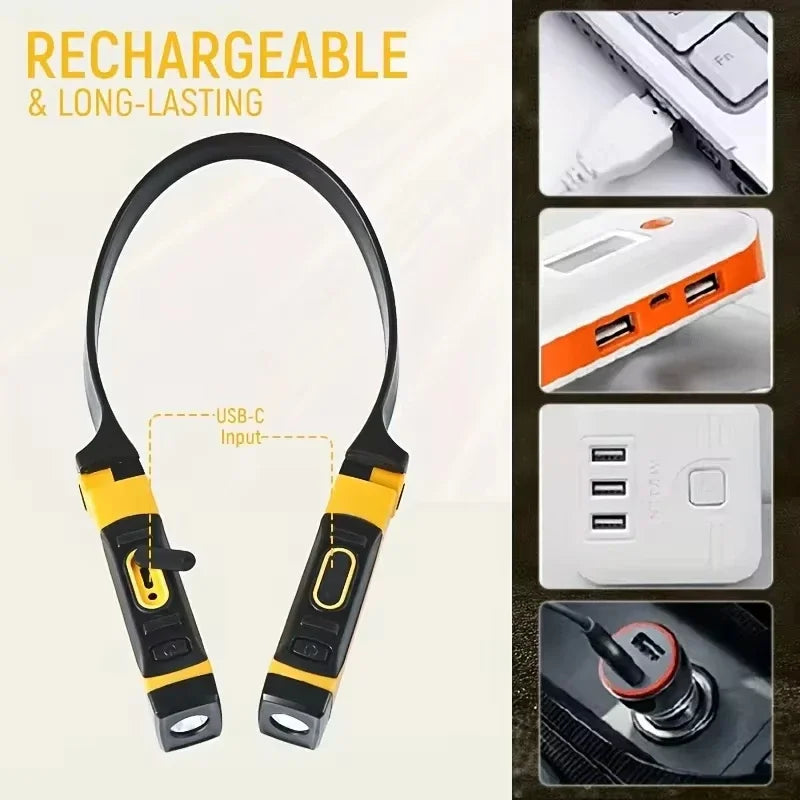 Charged over USB-C from a laptop, a power bank, a wall adapter or a car socket
