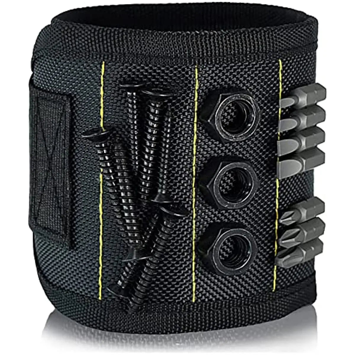 Magnetic Wristband Tool Holder — 15 Strong Magnets for Screws, Nails & Drill Bits