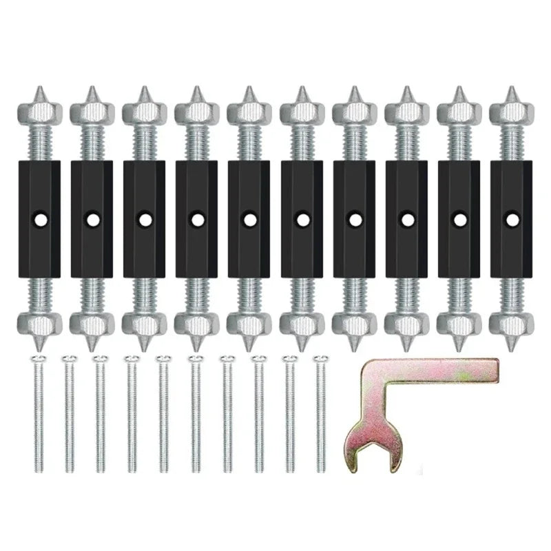 A ten-rod set with its screws and spanner