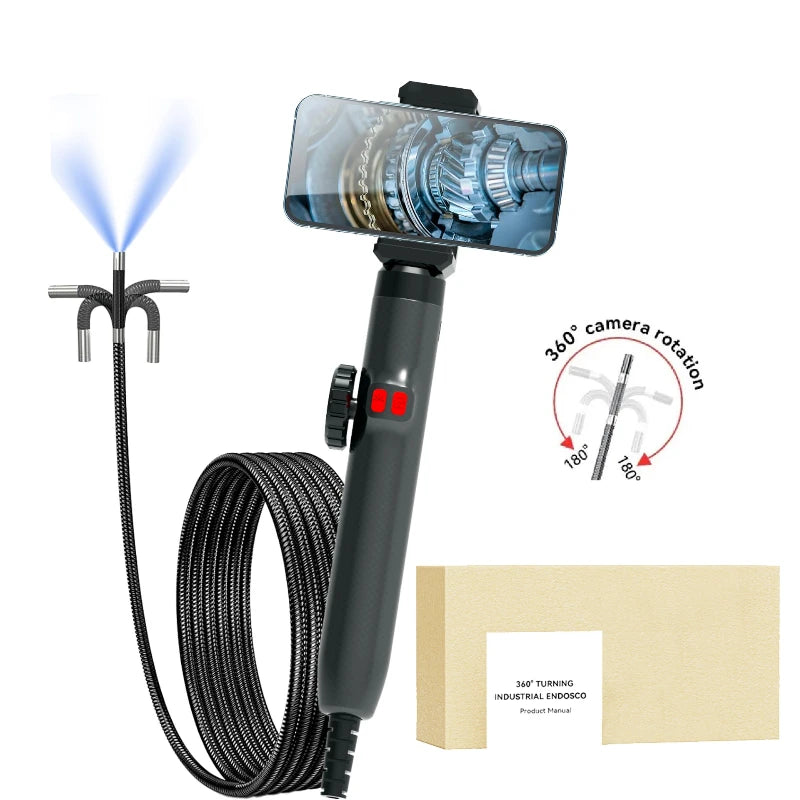 The head bent 180° left and 180° right, beside the plain box and manual it ships in