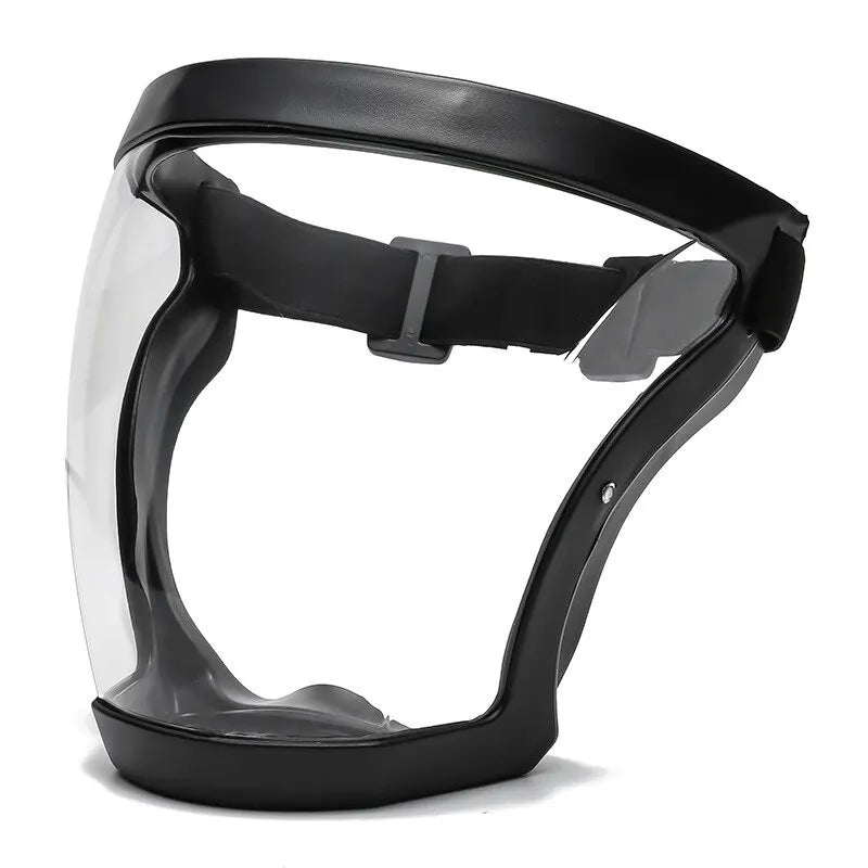 The clear full-face shield on white