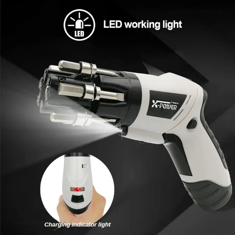 The LED in the nose lit, and the charging indicator on the back of the handle