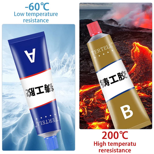 Two-Part Metal Repair Epoxy — A+B Casting Adhesive for Steel & Iron