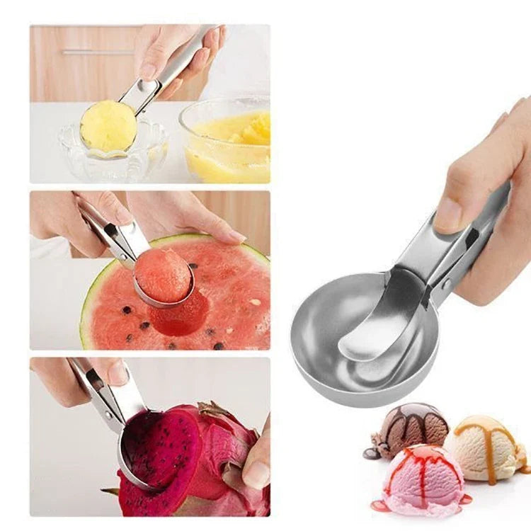 Trigger-Release Ice Cream Scoop — Stainless Steel, 3 Sizes
