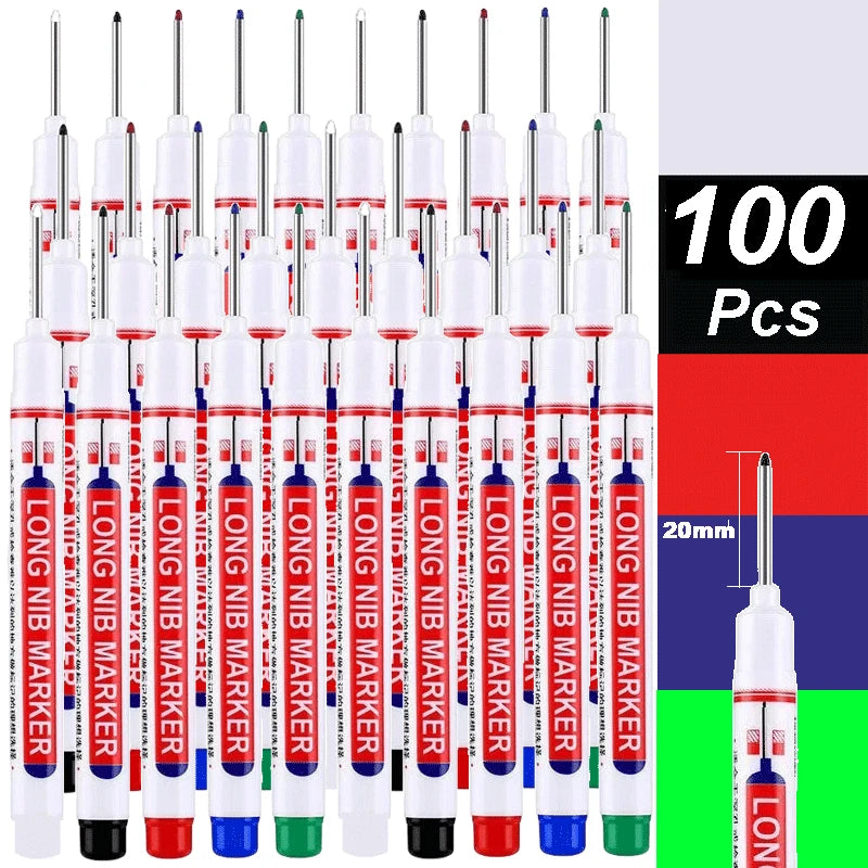 Set of 100 deep hole markers in five colors