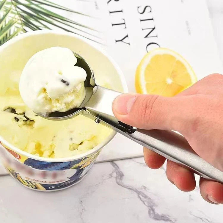 Trigger-Release Ice Cream Scoop — Stainless Steel, 3 Sizes