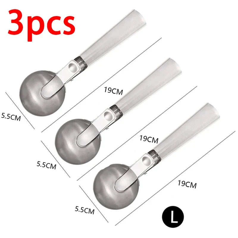 Trigger-Release Ice Cream Scoop — Stainless Steel, 3 Sizes