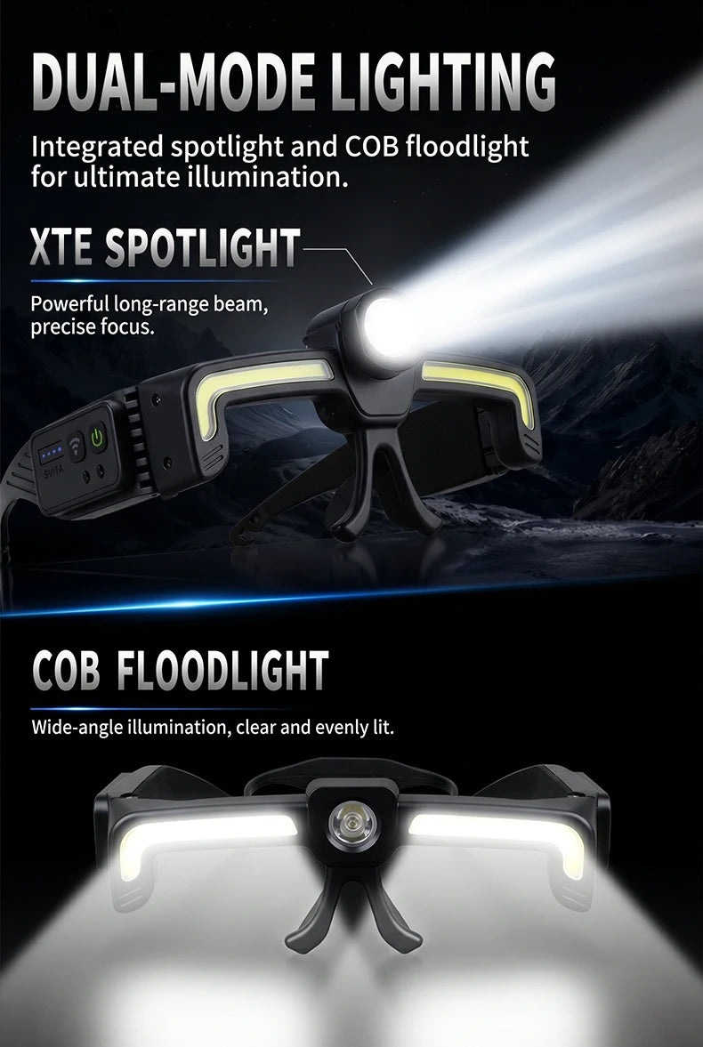 The two beams side by side: the narrow XTE spot and the wide COB flood