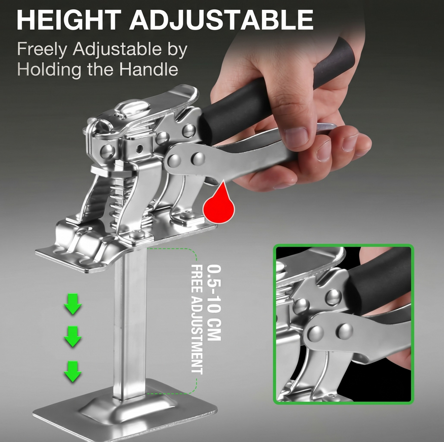 Board Lifter Hand Jack — Lever Jack for Drywall, Doors and Cabinets, Lifts to 4 in