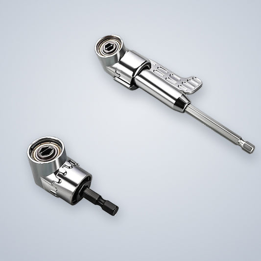 Both 105-degree right-angle drill attachments, short and extended