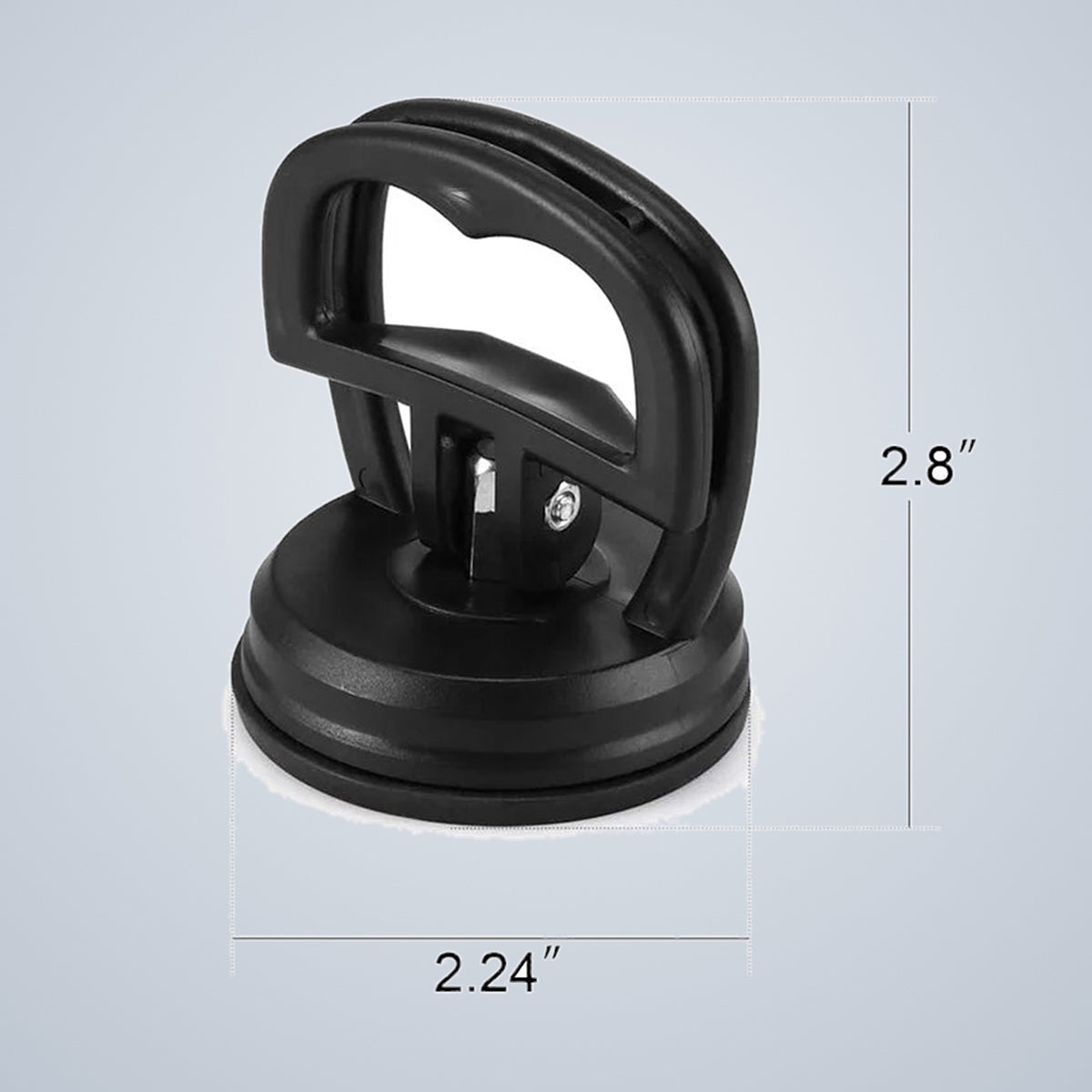 Dimensions: 2.8 inches tall and 2.24 inches across the suction cup