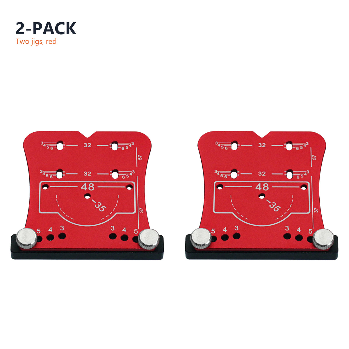 Two red jigs, the 2-pack