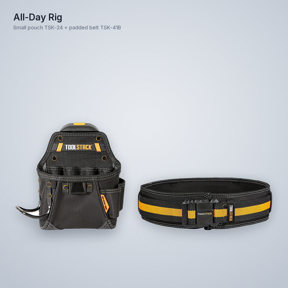 All-Day Rig set: small tool pouch and padded work belt