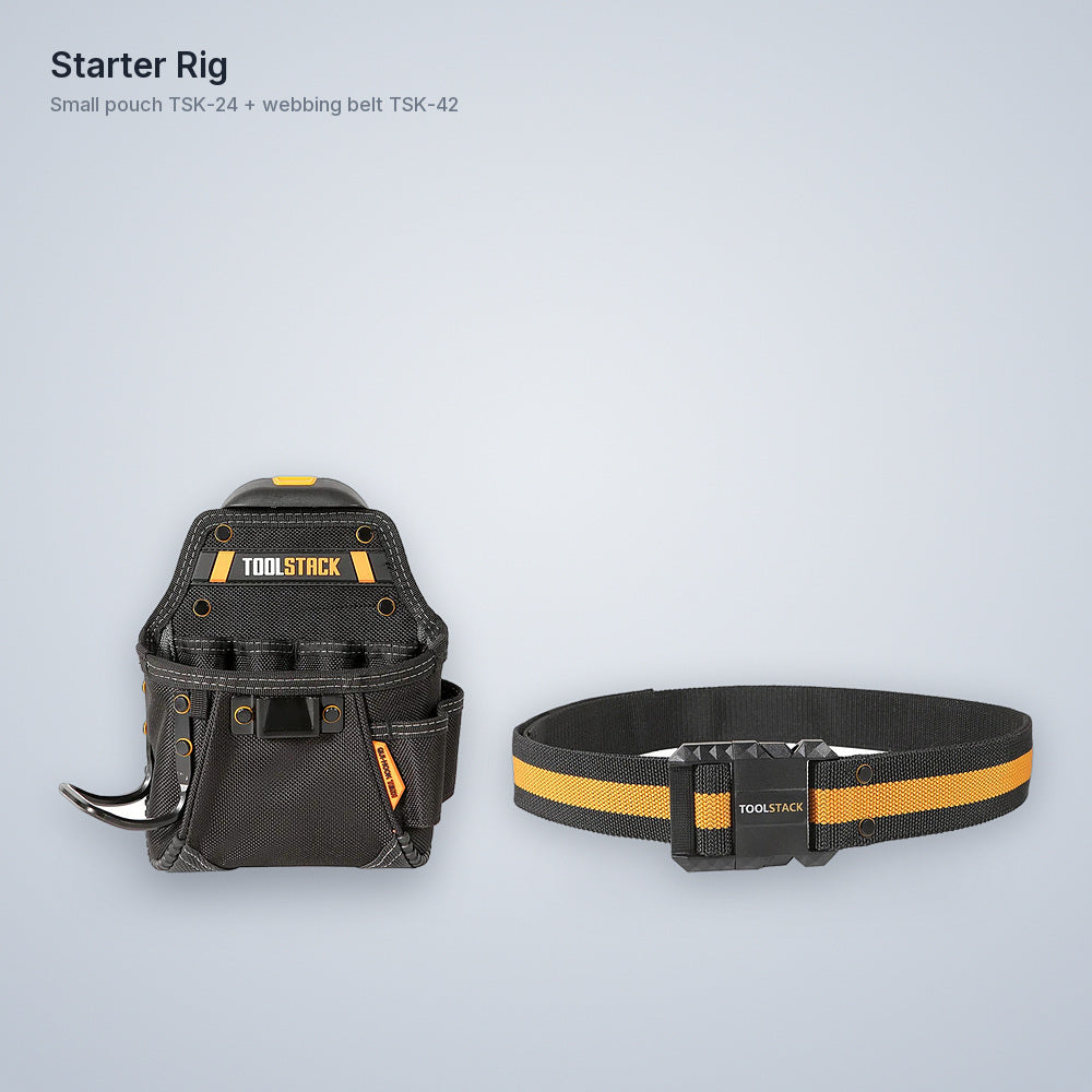 Starter Rig set: small tool pouch and webbing work belt