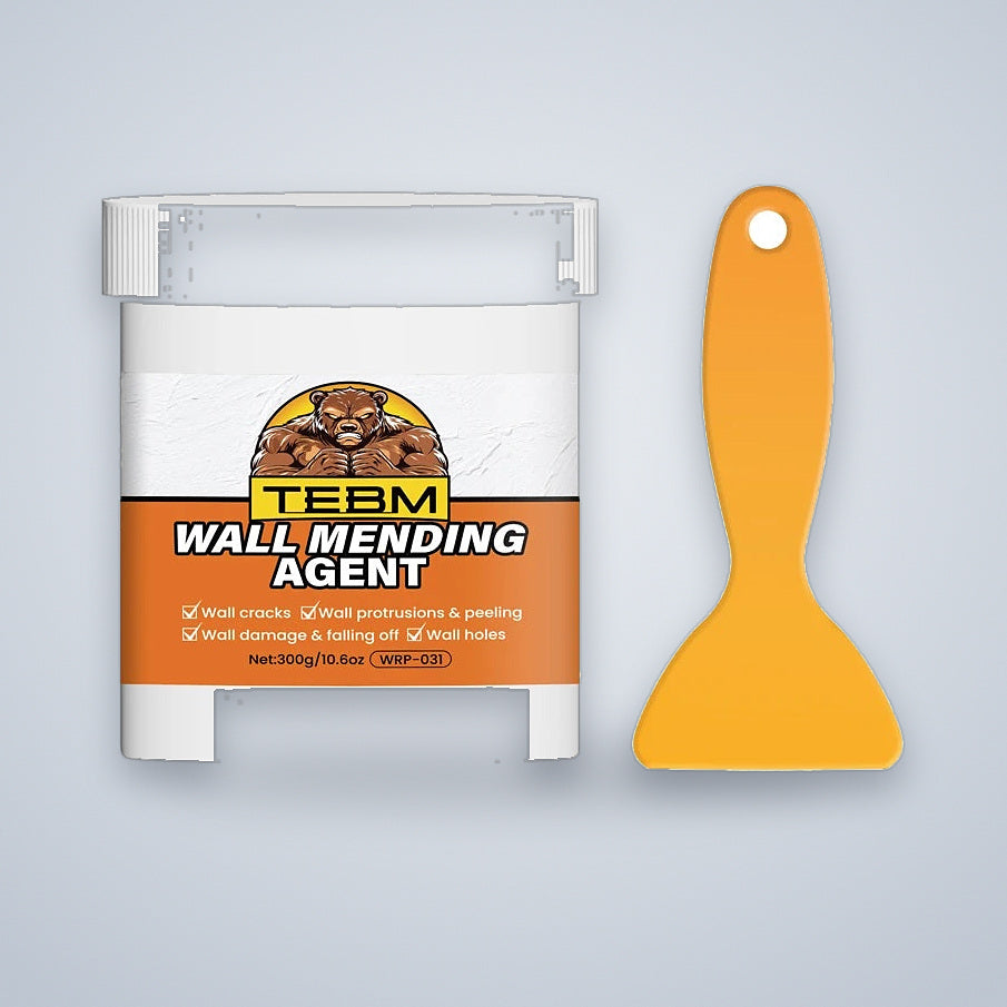 300 g tub of white wall repair paste with its orange scraper