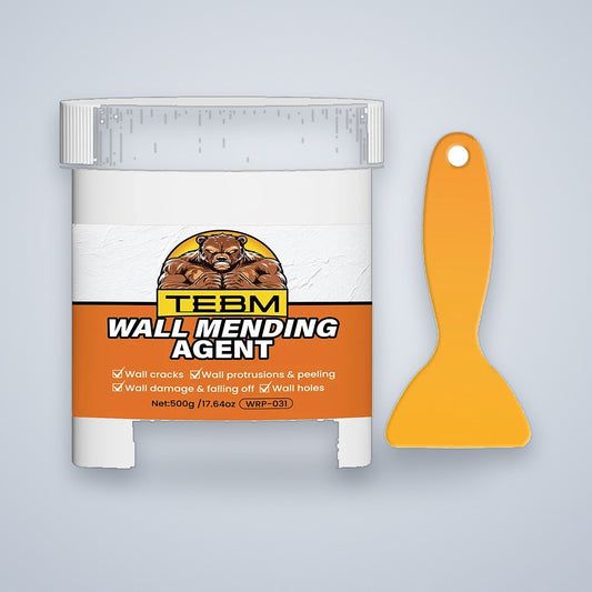 500 g tub of white wall repair paste with its orange scraper