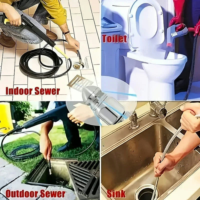 Indoor sewer, toilet, outdoor sewer and sink drains