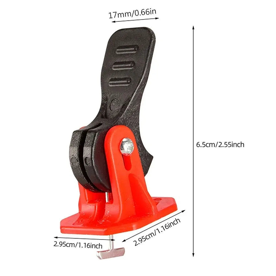 Dimensions: base 2.95 x 2.95 cm, 6.5 cm tall, lever 17 mm wide