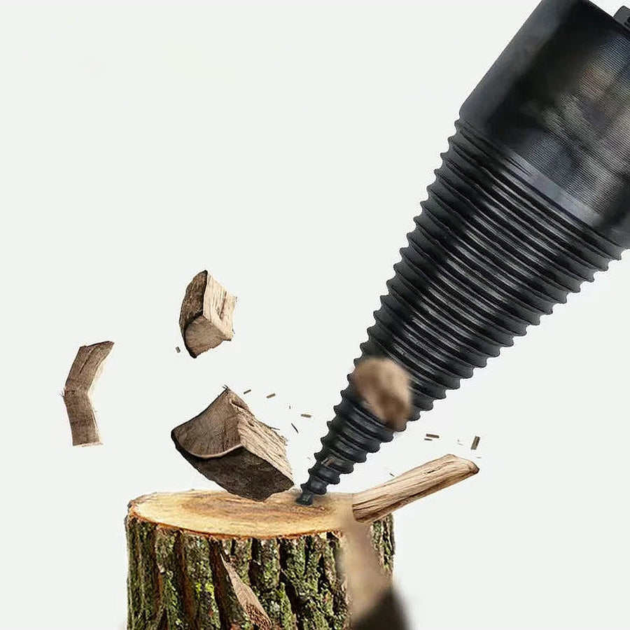 Wood pieces breaking off as the cone goes in